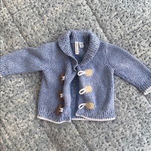 Janie + Jack Blue Toggle Cardigan Sweater